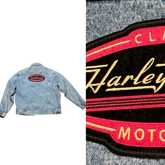 Vintage 90s Harley-Davidson Denim Jacket - Picture 1 of 12